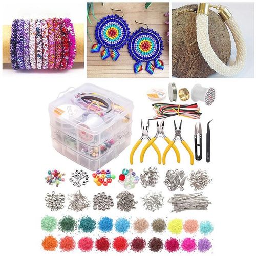 Jewelry Making Tools Kit Assorted Beads For Necklace Bracelet 10345pcs