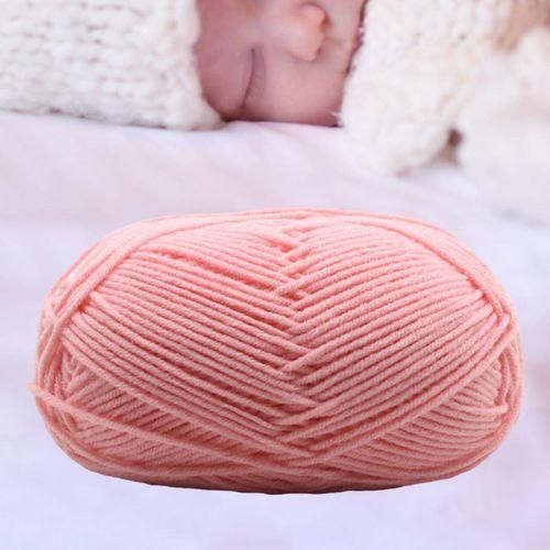 Milk Knitting Wool Yarn Crochet Yarn For Gloves Dark Pink