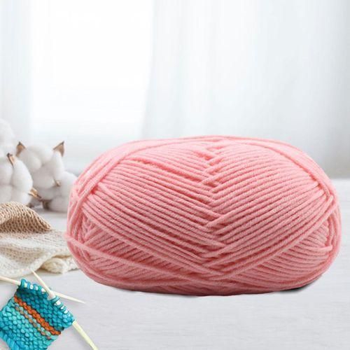 Milk Knitting Wool Yarn Crochet Yarn For Gloves Dark Pink