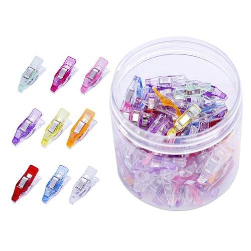 100Pcs Multicolor Plastic Clips Quilt Quilting Clip Clover Wonder Clip