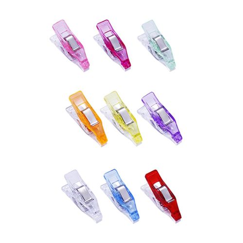 100Pcs Multicolor Plastic Clips Quilt Quilting Clip Clover Wonder Clip