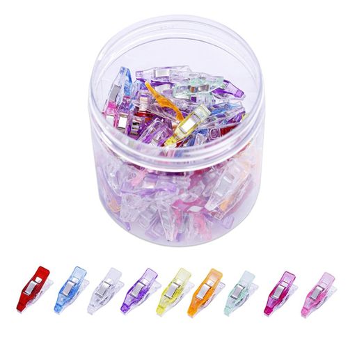 100Pcs Multicolor Plastic Clips Quilt Quilting Clip Clover Wonder Clip