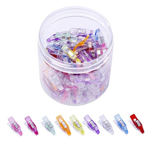 100Pcs Multicolor Plastic Clips Quilt Quilting Clip Clover Wonder Clip