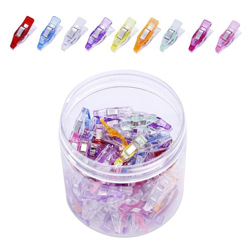 100Pcs Multicolor Plastic Clips Quilt Quilting Clip Clover Wonder Clip