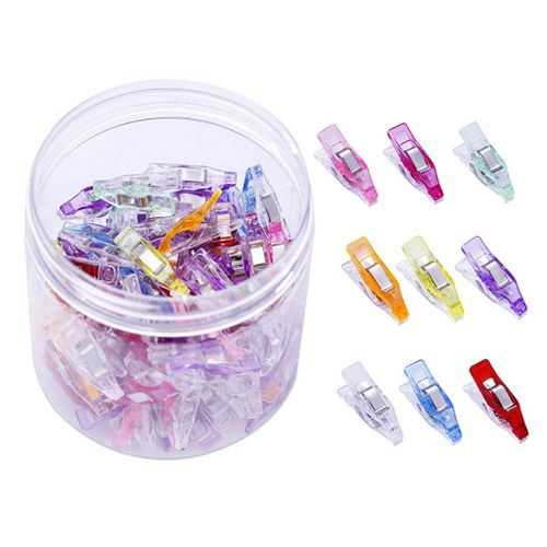 100Pcs Multicolor Plastic Clips Quilt Quilting Clip Clover Wonder Clip
