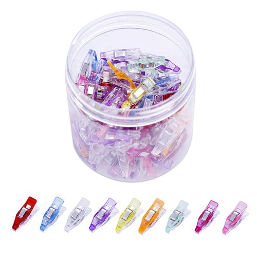 100Pcs Multicolor Plastic Clips Quilt Quilting Clip Clover Wonder Clip
