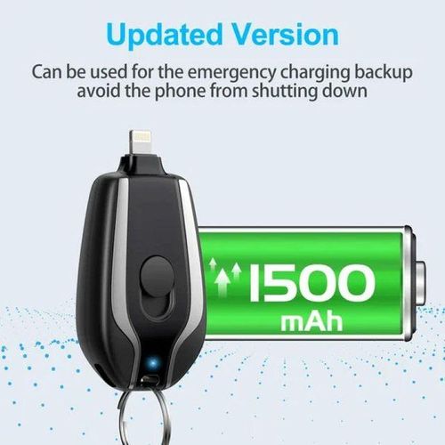 1500mAh Mini Power Emergency Pod Keychain Charger With Type-C Ultra-Compact Mini Pack Fast Charging Backup Power Bank-Pink Type-c_Red