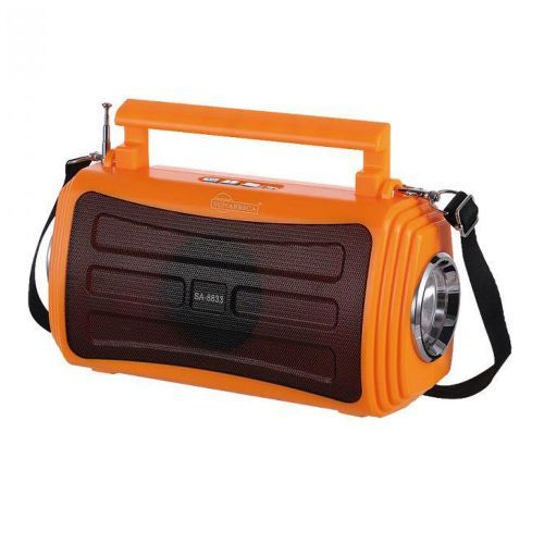 Portable Mini Speaker With Bluetooth USB TF AUX FM DC5V Solar Glass  - Black