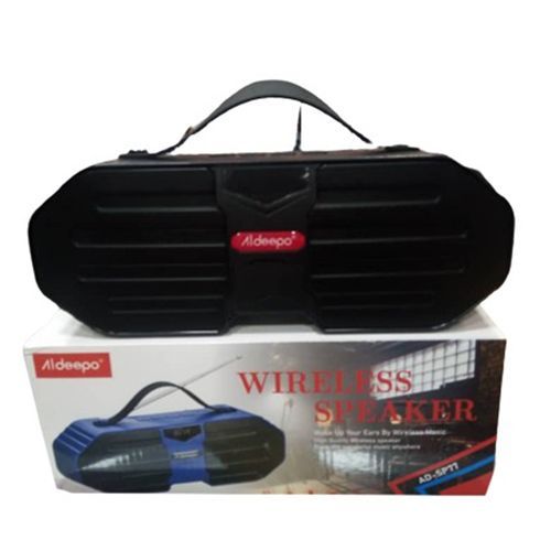 Wster Bluetooth Speaker With Extra Hours Of Play Time And Bass-Black Red Blue