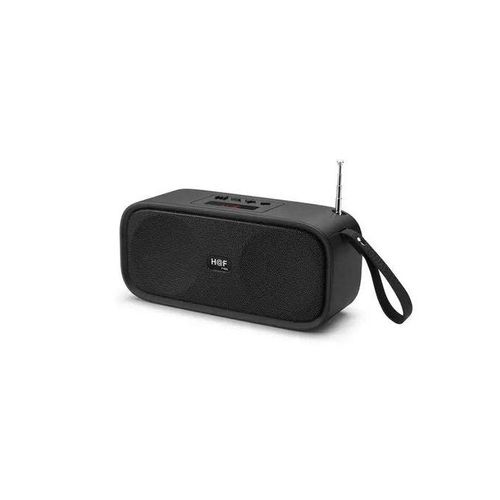 Hf Bluetooth FM Rechargeable Portable Speaker - Black