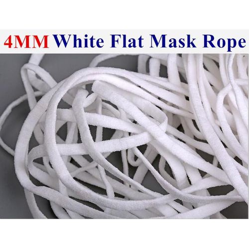 10yard 4mm Flat Elastic Band Rope Rubber Band Ear Hanging Rope Belt Tape String Cord Diy Garment Sewing Craft