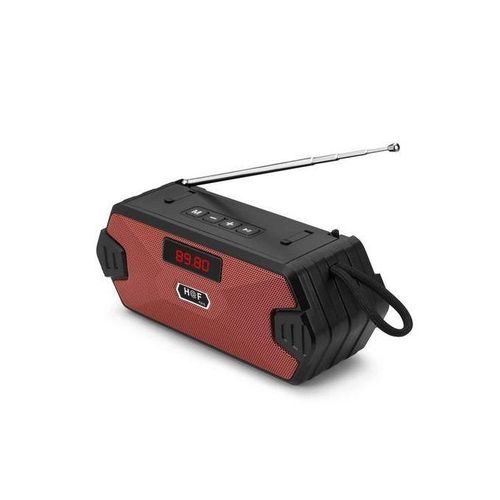 Hf Rechargeable FM/SD Bluetooth Radio Speaker - Black, Color May Vary