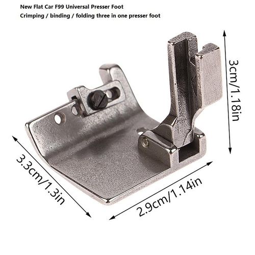 1pc Foot T3 T9 F99 Adjustable Cording Regular Zipper Presser Foot For Lockstitch Industrial Sewing Machine Accessorie