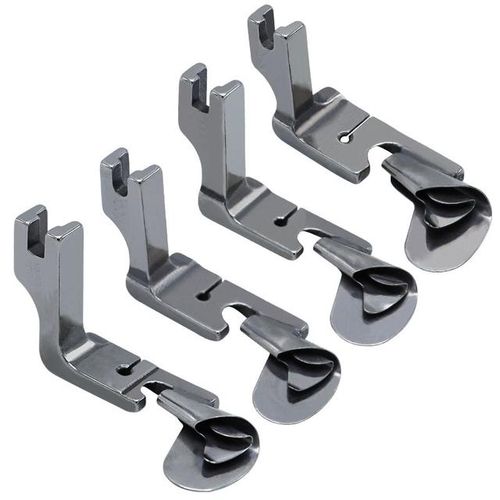1 Pcs Industrial Sewing Machine Curved Hemming Foot Silk Chiffon Skirt Crimping Presser Foot Hem Pull Presser Foot