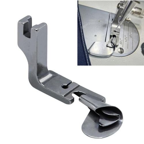 1 Pcs Industrial Sewing Machine Curved Hemming Foot Silk Chiffon Skirt Crimping Presser Foot Hem Pull Presser Foot