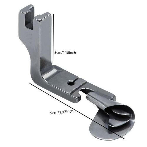 1 Pcs Industrial Sewing Machine Curved Hemming Foot Silk Chiffon Skirt Crimping Presser Foot Hem Pull Presser Foot