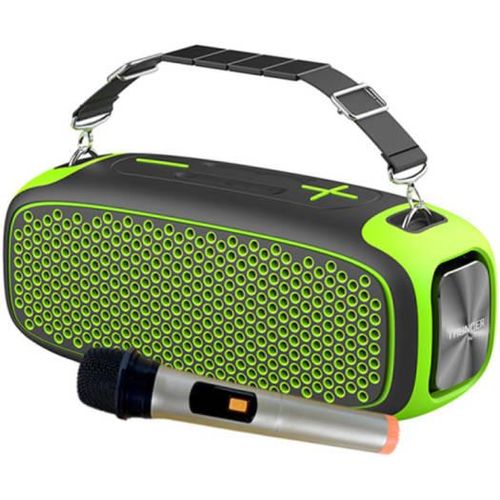 Portable Outdoor Audio Speaker With Wireless Microphone - Multicolor