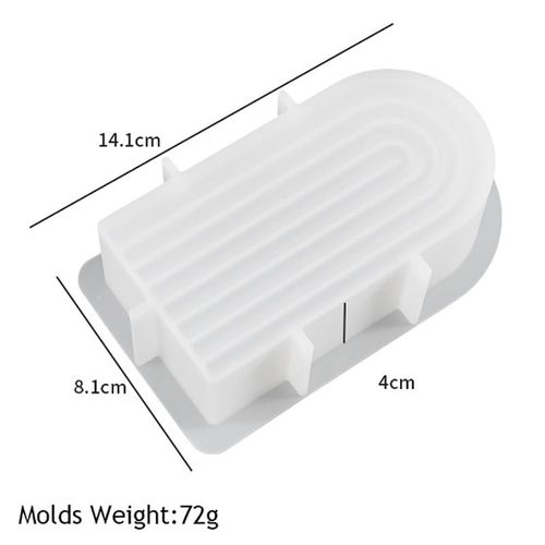 3d Rainbow Silicone Candle Mold U-Shaped Arch Bridge Candle Making Soap Mould Silicone Resin Molds Home Art Craft Decor