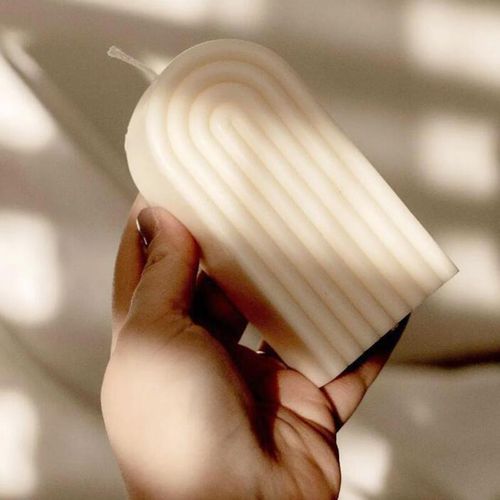 3d Rainbow Silicone Candle Mold U-Shaped Arch Bridge Candle Making Soap Mould Silicone Resin Molds Home Art Craft Decor
