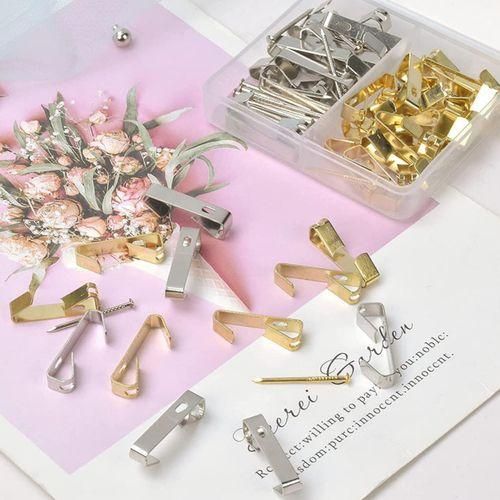 Picture Hanging Hooks, 184PCS Picture Hanging Kit Including 20lb30lb50lb Hanging Hooks, Heavy Duty Picture Hooks with Nails for Picture Frame, Canvas, Mirror Hanging Decoration, Silver