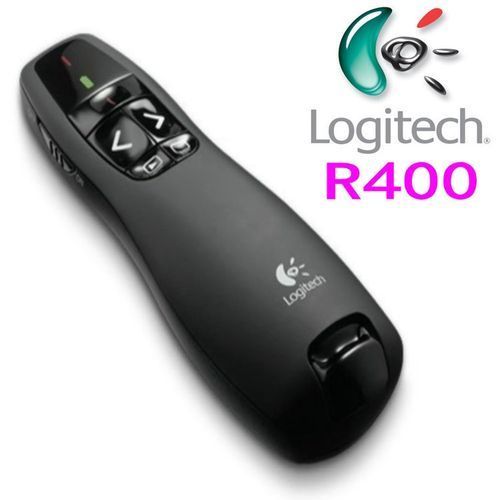 R400 Laser Remote Control ,Wireless Pen Pointer - Black