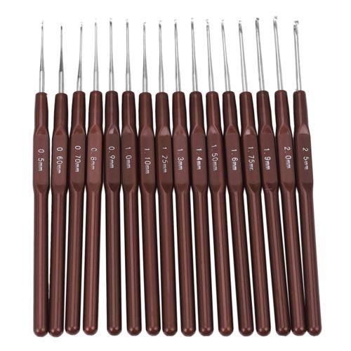 16pcs ABS Handle Crochet Hooks Handle Knitting nee dles Set C