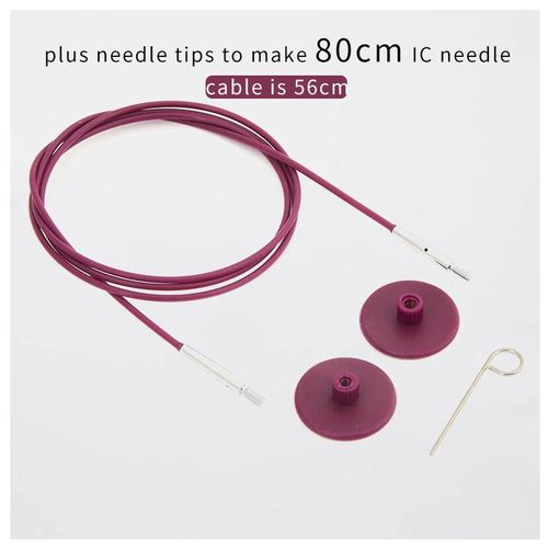 Knitpro Interchangeable Knitting Needle Cable Purple Cable
