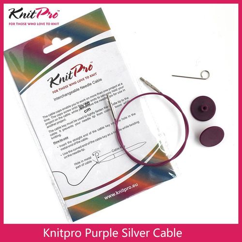 Knitpro Interchangeable Knitting Needle Cable Purple Cable