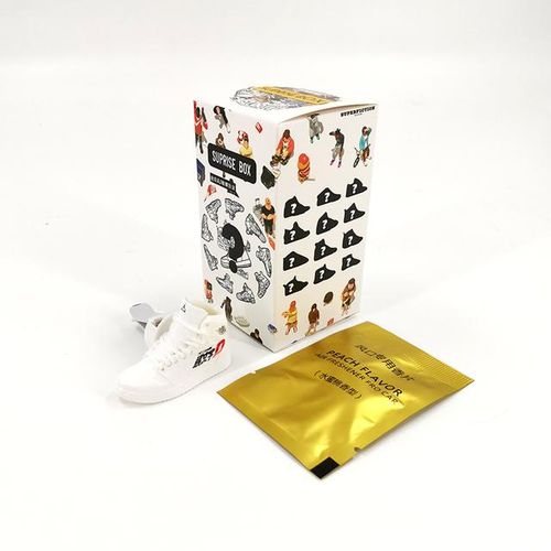 JDM Initial D tofu store car AJ1 shoes mold mini sneaker air freshener car decoration jdm style-Initial D_WHITE