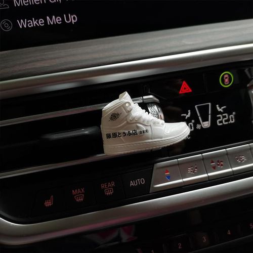 JDM Initial D tofu store car AJ1 shoes mold mini sneaker air freshener car decoration jdm style-Initial D_WHITE