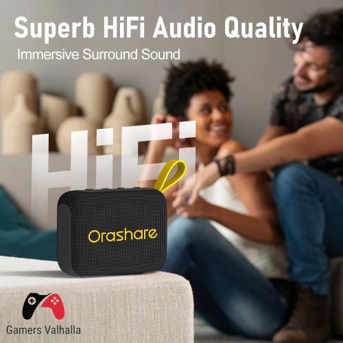 Genuine Orashare BS16 Portable Bluetooth Speaker 10W HiFi Stereo Super Bass Outdoor Wireless Speaker - Black