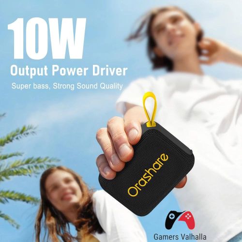 Genuine Orashare BS16 Portable Bluetooth Speaker 10W HiFi Stereo Super Bass Outdoor Wireless Speaker - Black