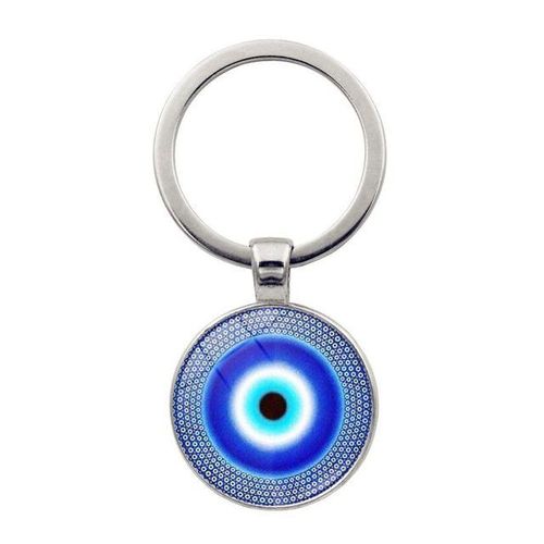 Blue Evil Eye Blue Evil Eye Pendant Bag Charm Turkish Lucky Evil Eye Keyring Fashion Trendy Home Protection Decor--no.5_Orange