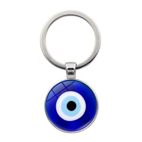 Blue Evil Eye Blue Evil Eye Pendant Bag Charm Turkish Lucky Evil Eye Keyring Fashion Trendy Home Protection Decor--no.5_Orange