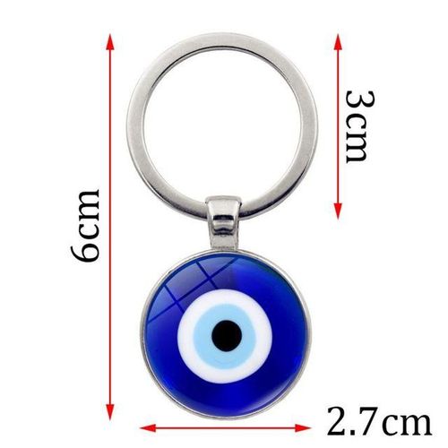 Blue Evil Eye Blue Evil Eye Pendant Bag Charm Turkish Lucky Evil Eye Keyring Fashion Trendy Home Protection Decor--no.5_Orange