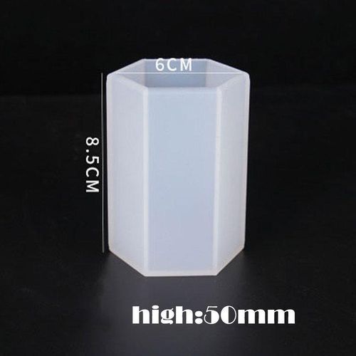 Hexagonal Cone Cylinder Candle Silicone Molds For Diy Handmade Epoxy Crystal Dried Flowers Show Crafts For Resin Mould