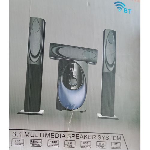 Global Star 3.1  Home Spwakr System With Remote Control-Black