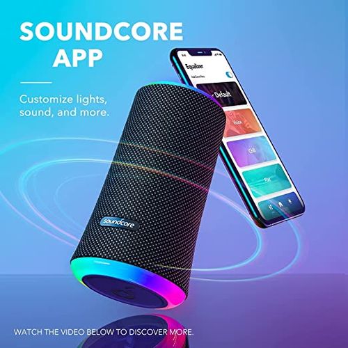 Anker Soundcore Flare 2 Bluetooth Speaker 20W , IPX7 ,Waterproof And 360° Sound  PartyCast, -Black