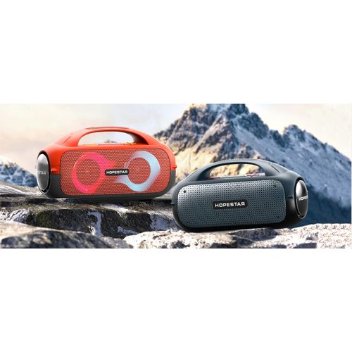 Hopestar High-Power Wireless Bluetooth Speaker  Subwoofer RGB Color Atmosphere Light Outdoor Portable Speaker