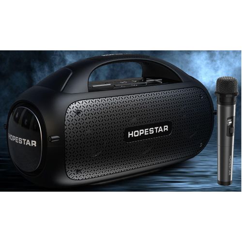 Hopestar High-Power Wireless Bluetooth Speaker  Subwoofer RGB Color Atmosphere Light Outdoor Portable Speaker