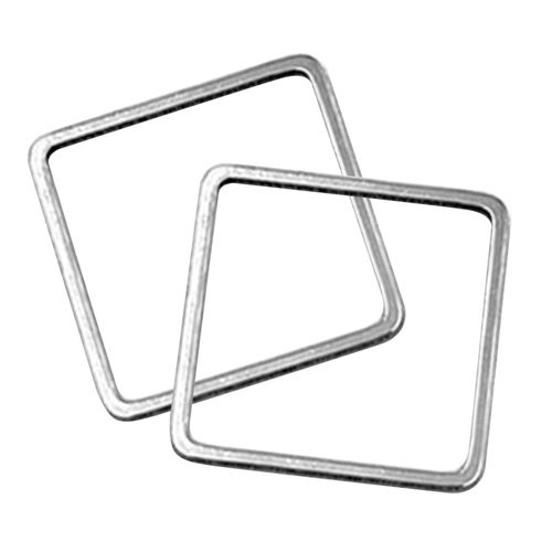 30x Square Charms DIY Earring Connectors Metal Frame Silver Bracelets