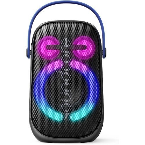 Anker Soundcore Rave Neo 2 Portable Speaker with 80W Stereo Sound, PartyCast 2.0, Light Show, IPX7 Waterproof (Floats on Water) 18H Playtime, Customizable EQ & Bass Up - Black