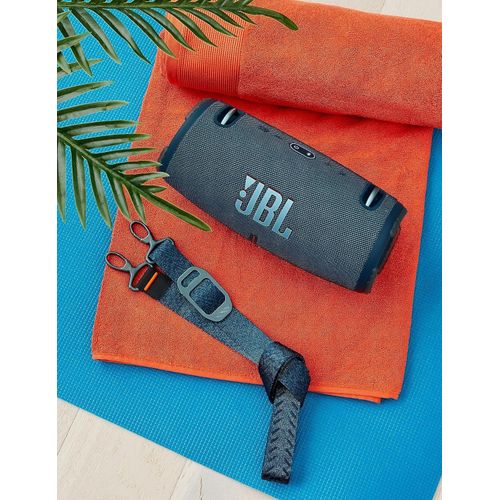 Jbl Xtreme 3 Portable Waterproof Speaker with Massive Original Pro Sound, Immersive Deep Bass, 15H Battery, Built-In Charger, PartyBoost Enabled, Easy-to-Carry Strap - Blue