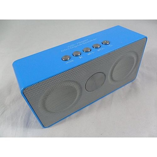 Wster WS768BT Bluetooth Mini Portable Speaker - Blue,Silver