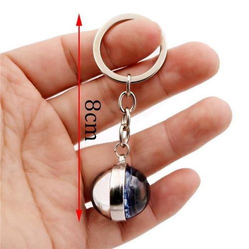 12 Constellation Luminous Keychain Glass Pendant Zodiac Keychain Glow Dark Key Chain Holder Men Women Birthday Gift-Aries