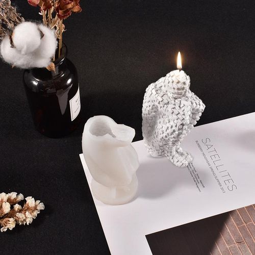 Abstract Thinker Statue Silicone Candle Mold Diy Human Body Portrait Handmade Candle Epoxy Resin Making Mould Home Decor