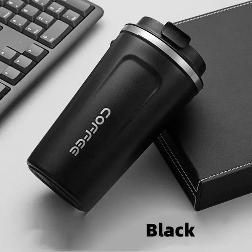 Thermo Cafe Coffee Mug Car Thermos Mug 380/510ML Leak_Proof Travel Thermo Cup For Tea Water Coffee Double Stainless Steel