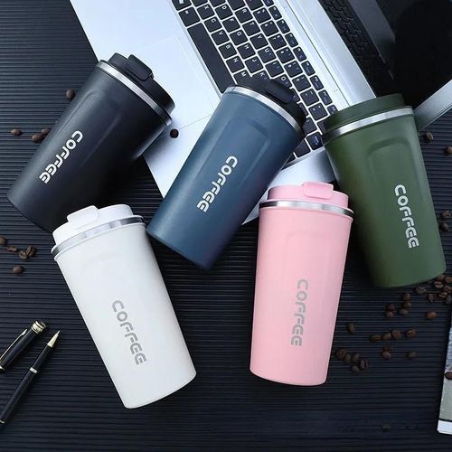 Thermo Cafe Coffee Mug Car Thermos Mug 380/510ML Leak_Proof Travel Thermo Cup For Tea Water Coffee Double Stainless Steel