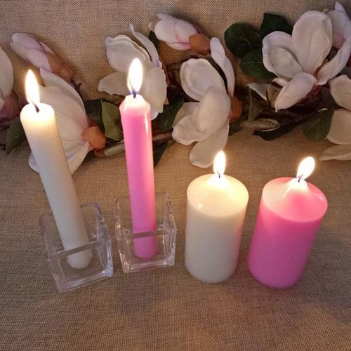 2Pcs Plastic Pillar Candle Making Mold Soap Mould Tools for DIY