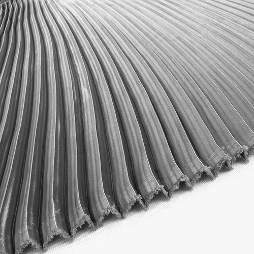 Glossy Pleated Fabric Big Stripes Satin Fabric Pleated Dress Clothing Making Sold By Meter - 150cm Wide